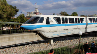 Train tracks fence people standing - a train free wallpaper for desktop