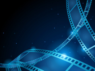 Film strip blue background stars - ancell stronach free wallpaper