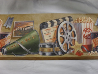 Movie scene popcorn painting artwork - cinema free wallpaper