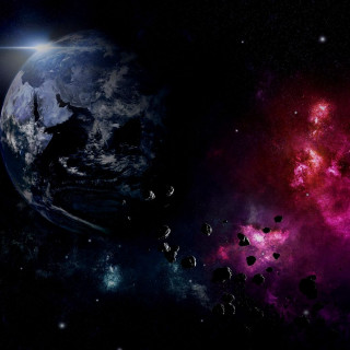 Space scene planet star cluster 4 - free stars wallpaper for tablet