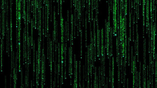 Green background numbers black background - free cyberpunk wallpaper