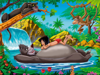 Woman hippo jungle monkeys river - the river free wallpaper