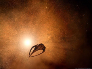 Space shuttle star filled sky - a star free wallpaper for desktop