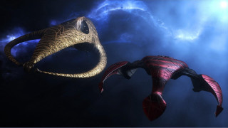 Strange creature flying sky worm - strange free wallpaper for desktop