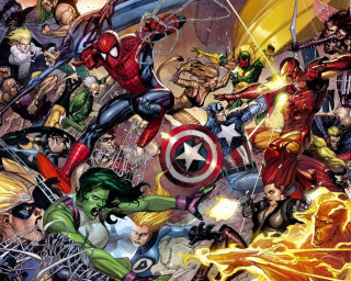 Avengers cartoon fire hands man - a cartoon style free wallpaper