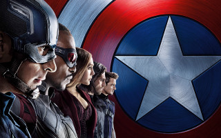 Group people captain america logo - assemblage free wallpaper