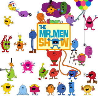 Cartoon characters holding sign vrrmen - a sign free wallpaper for tablet