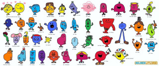 Cartoon characters expressions faces group 3 - a childs free wallpaper