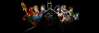 Superheroes justice black background group - a group of superheros free wallpaper