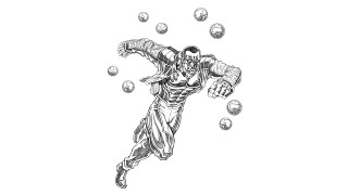 Football player catching ball drawing - he free wallpaper