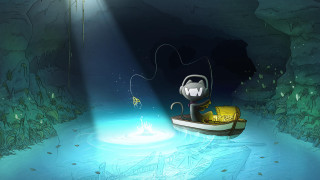 Cartoon character boat cave light - lostfish free wallpaper for desktop