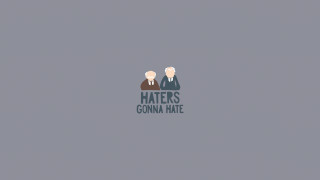 Suits men haters standing back - sticker free wallpaper for desktop