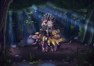 Cartoon creature spiked head dinosaur - high fantasy free wallpaper