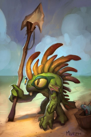 Cartoon spear feathery head stick - the sand free wallpaper for mobile