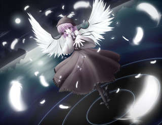 Girl white wings dress rain - the rain free wallpaper for desktop
