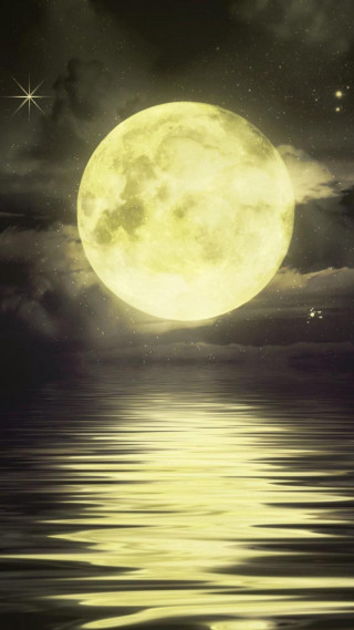 Full moon reflection lake night - the sky above free wallpaper