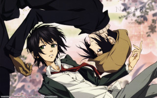 Anime characters holding up air - their hand free wallpaper