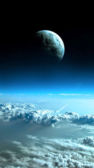 Earth space shuttle clouds distant - derold page free wallpaper for mobile