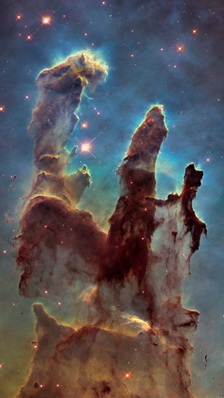 Star formation dog sky starry - free space wallpaper for mobile