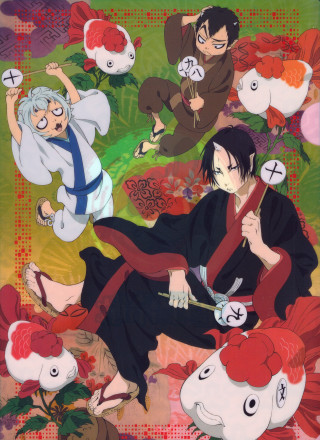 Anime characters group fish red - a red ribbon free wallpaper for mobile