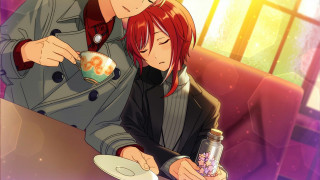 Man woman coffee table food - a man and woman sitting free wallpaper