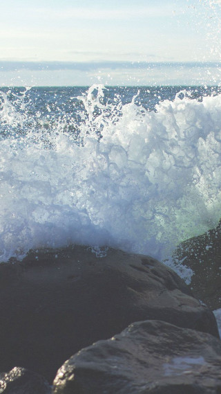 Person riding surfboard wave ocean 3 - evaline ness free wallpaper for mobile