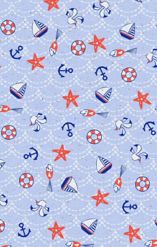 Blue background red white stars - kitsch movement free wallpaper for mobile