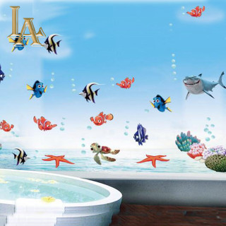 Bathtub window wall fish name - a detailed matte painting free wallpaper for tablet