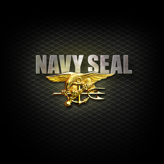 Navy seal logo gold eagle 2 - dark background free wallpaper for tablet