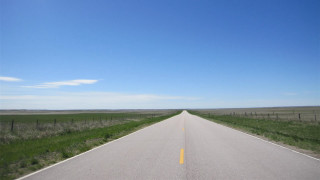 Long straight road fence grass - straight free wallpaper