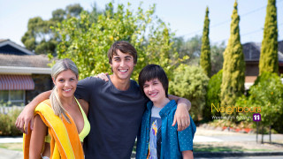 People house trees background blue - northwest school free wallpaper