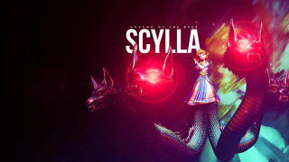 Girl dress dragon dark background - poster art free wallpaper for desktop