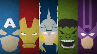 Superheroes painted faces colorful group - a group of superheros free wallpaper