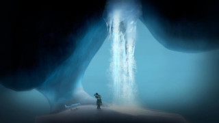 Man iceberg person dog standing - bedwyr williams free wallpaper