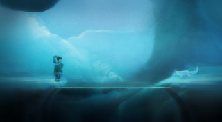 Man iceberg ocean polar bear - 2 d game art free wallpaper for desktop