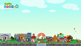 Cartoon city buildings people colorful - building and people free wallpaper