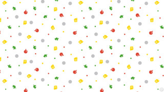 White pattern colored apples cubes - dot free wallpaper for desktop