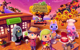 Animal crossing cat building characters - a small building free wallpaper