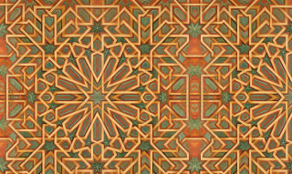 Intricate colorful pattern artwork design - art noveau free wallpaper