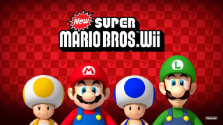 Mario bros group red background - key art free wallpaper for desktop