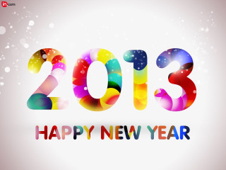 Colorful new year 2013 bubbles - else alfelt free wallpaper