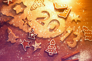 Cookies candle cinnamon snowflakes stars - folk art free wallpaper