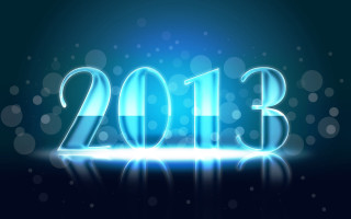 Blue 2013 newyear glowing beam - new free wallpaper for desktop