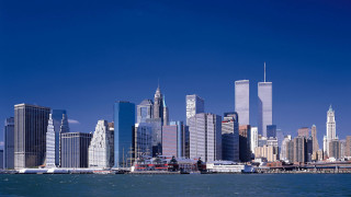 City skyline tall buildings water - frances jetter free wallpaper
