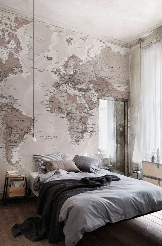 Bedroom map gray comforter european - free landscape wallpaper for mobile