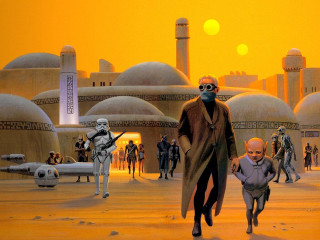Man child star wars scene - dystopian art free wallpaper for desktop