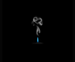 Blue candle smoke black background - andrey yefimovich martynov free wallpaper for desktop