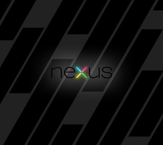 Black background nexis rainbow logo - geometric abstract art free wallpaper for tablet