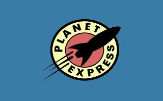 Plane flying logo planet express 2 - a logo free wallpaper