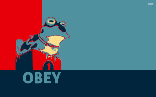 Frog hat sunglasses standing red - graphic design free wallpaper for desktop